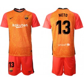 Billige Fotballdrakter FC Barcelona Keeper Norberto Neto 13 Barn draktsett 2020/21 M003 Kortermet